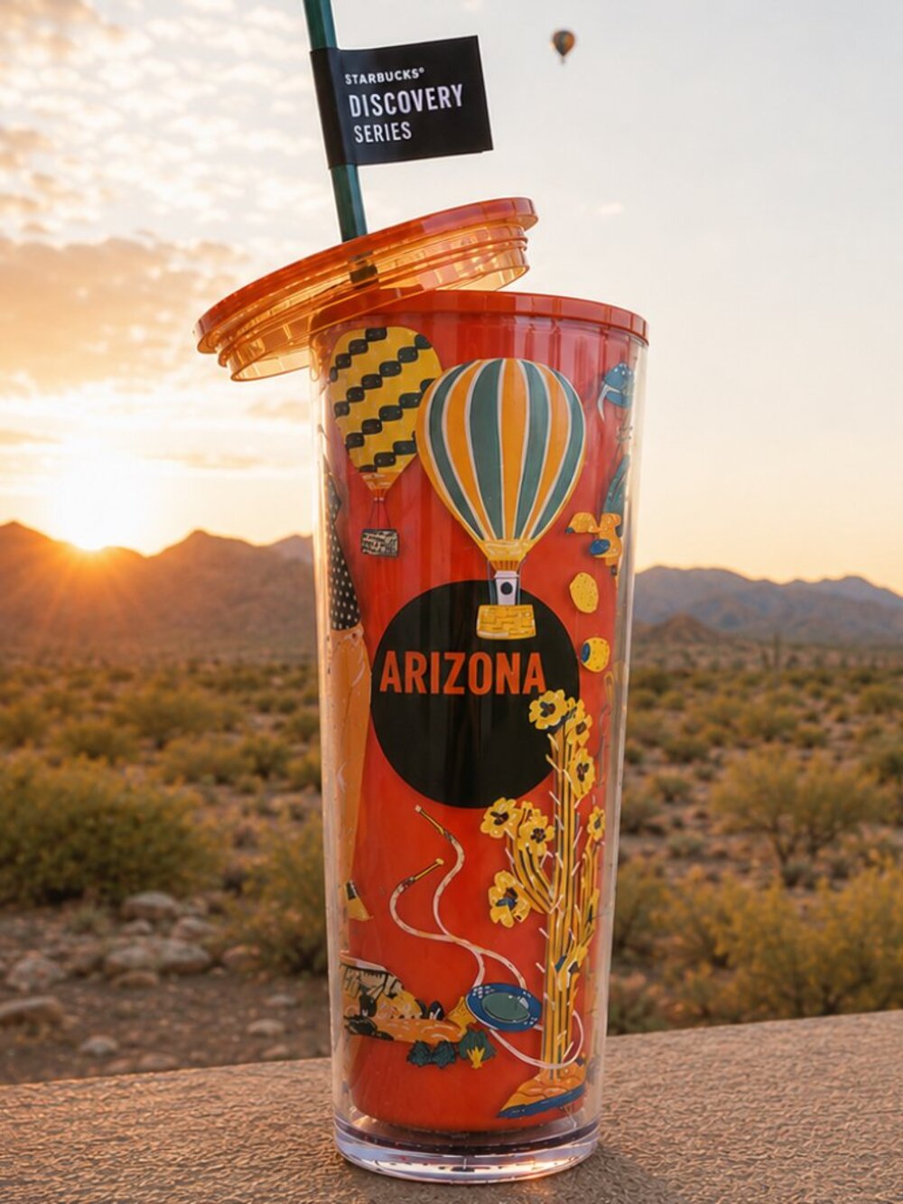 Starbucks Discovery Series Arizona Orange 24oz Cold Cup Venti Tumbler NWT Travel